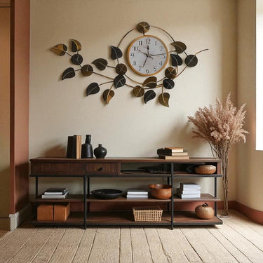 The Two - Tone Leaf Timepiece (35 x 22 Inches)